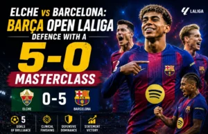 Elche vs Barcelona: Barça Open LaLiga Defence With a 5-0 Masterclass. Elche vs Barcelona Barça Open LaLiga Defence With a 5-0 Masterclass