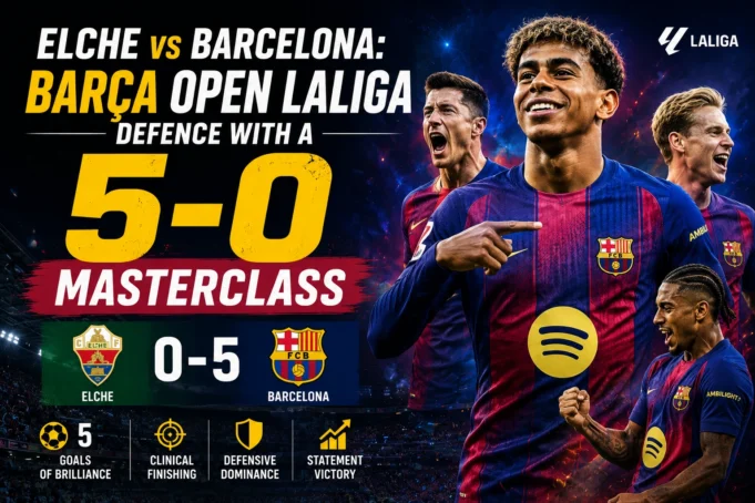 Elche vs Barcelona: Barça Open LaLiga Defence With a 5-0 Masterclass. Elche vs Barcelona Barça Open LaLiga Defence With a 5-0 Masterclass
